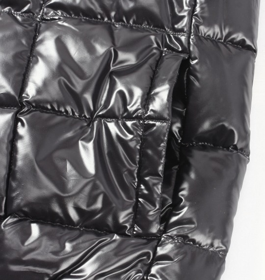 Mc.S.P パーカーダウンベスト ブラック×パープル