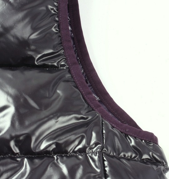 Mc.S.P パーカーダウンベスト ブラック×パープル
