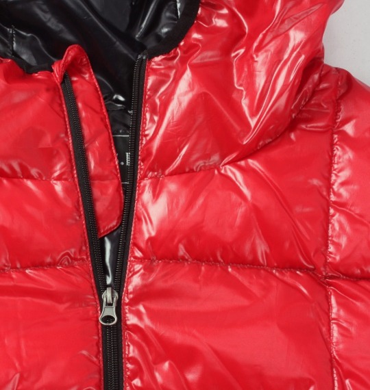 Mc.S.P パーカーダウンベスト レッド×ブラック
