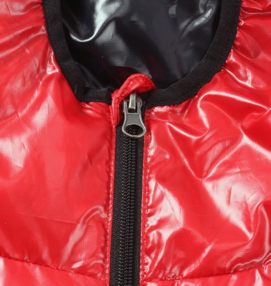 Mc.S.P パーカーダウンベスト レッド×ブラック