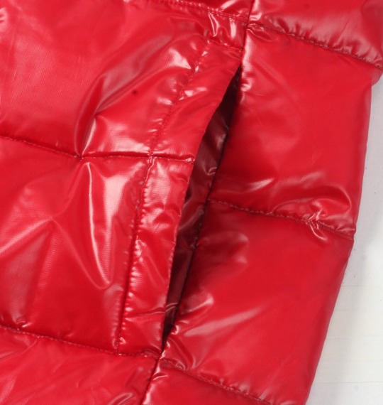 Mc.S.P パーカーダウンベスト レッド×ブラック