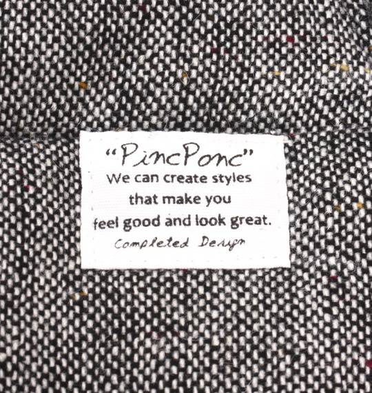 Pincponc ホームスパン中綿ベスト チャコール