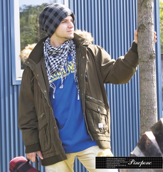 Pincponc ファー付N-3Bジャケット カーキ