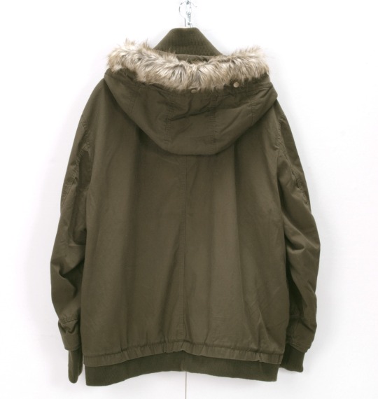 Pincponc ファー付N-3Bジャケット カーキ