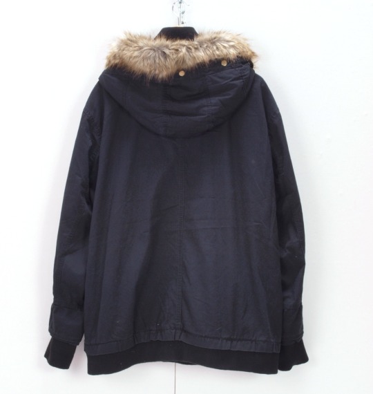Pincponc ファー付N-3Bジャケット ブラック