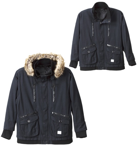 Pincponc ファー付N-3Bジャケット ブラック