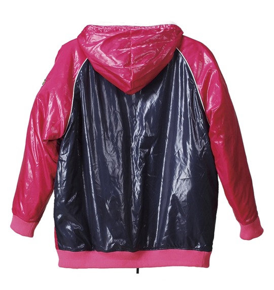 LIFE GUARD シレ裏キルトウインドブレーカー ネイビー×ピンク