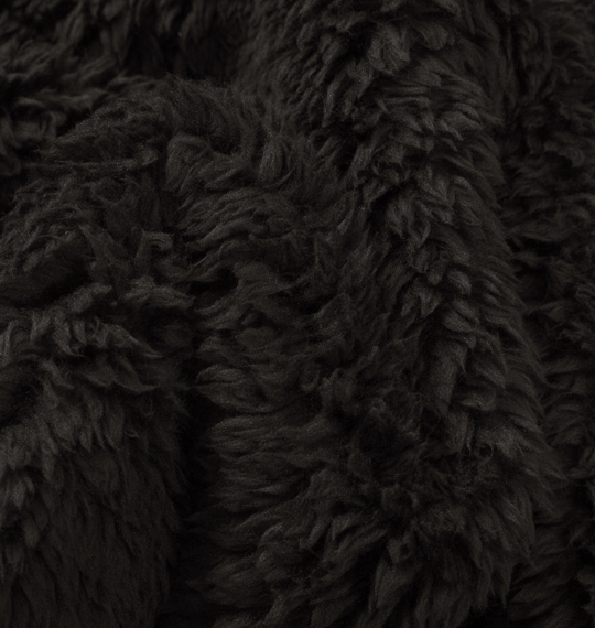 COLLINS フェイクムートンスタンドジャケット ブラック