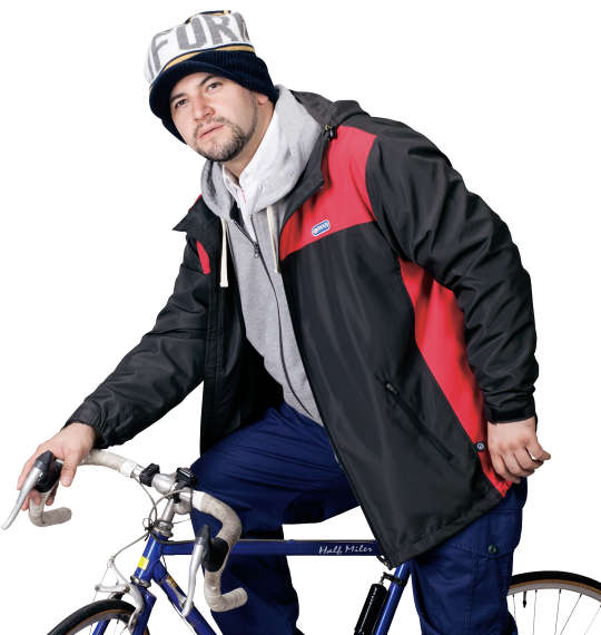 OUTDOOR PRODUCTS 切替ウインドブレーカー ブラック×レッド