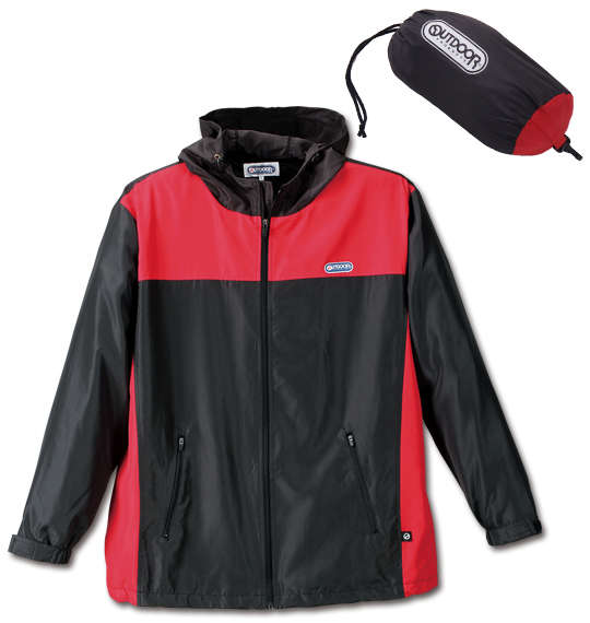 OUTDOOR PRODUCTS 切替ウインドブレーカー ブラック×レッド