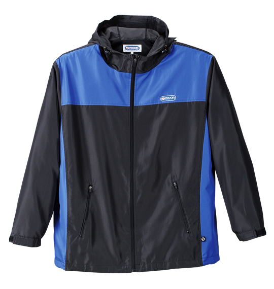 OUTDOOR PRODUCTS 切替ウインドブレーカー ブラック×ブルー