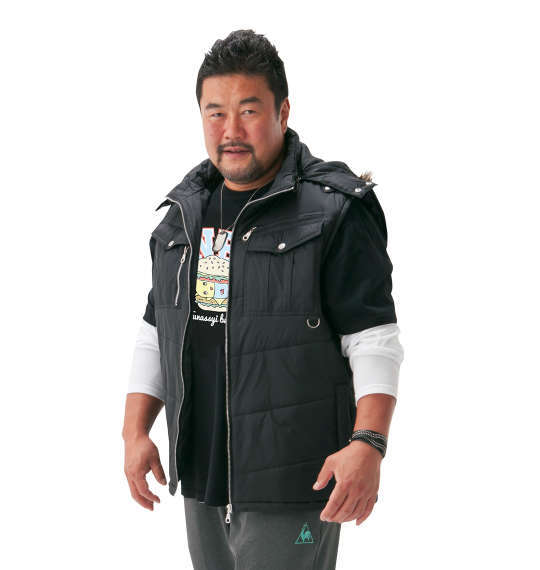 CIRCUMSTANCE 中綿ベスト ブラック