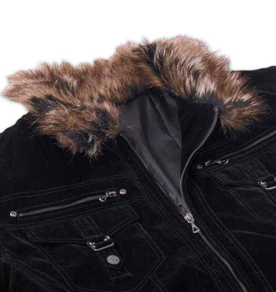 in the attic 別珍ライダースブルゾン ブラック