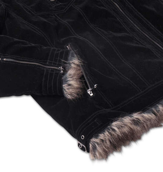 in the attic 別珍ライダースブルゾン ブラック