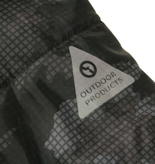 OUTDOOR PRODUCTS タフタ中綿ジャケット ブラックカモ