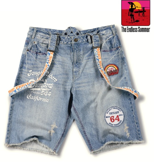The Endless Summer デニムハーフパンツ ブルー