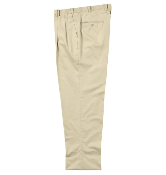  ウエストストレッチツータックパンツ ベージュ