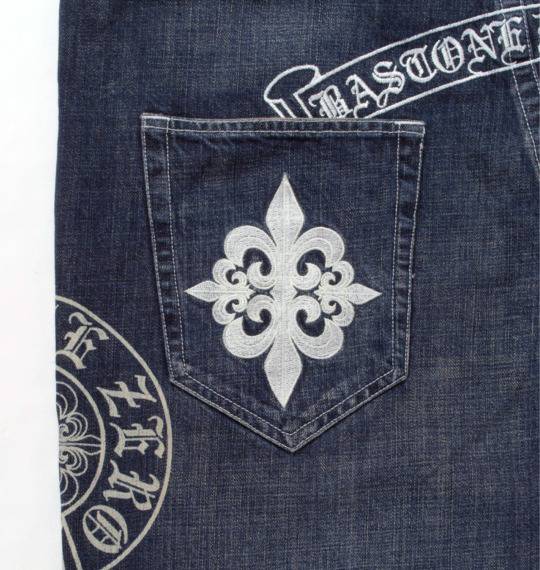 GLADIATE 刺繍デニムパンツ ネイビー