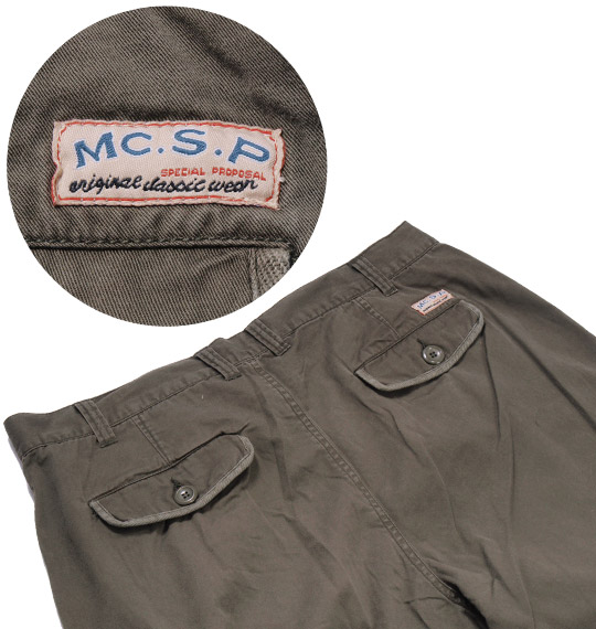 Mc.S.P ツイルカーゴパンツ カーキ