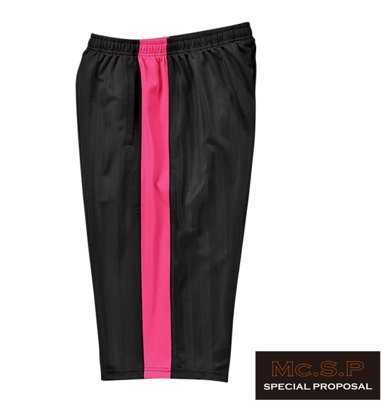 Mc.S.P ジャージ六分丈パンツ ブラック×ピンク