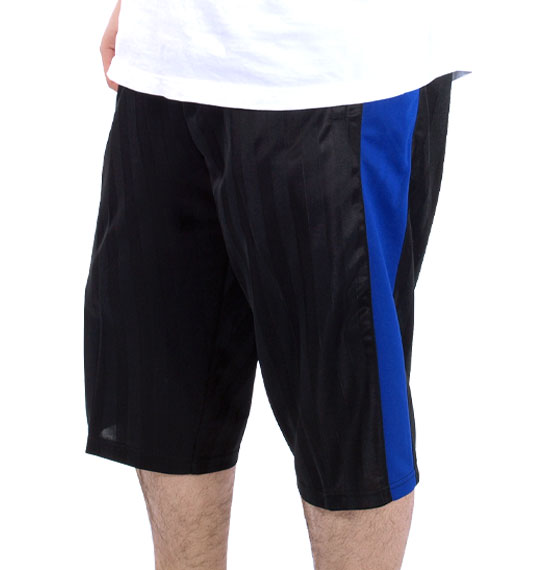 Mc.S.P ジャージ六分丈パンツ ブラック×ブルー