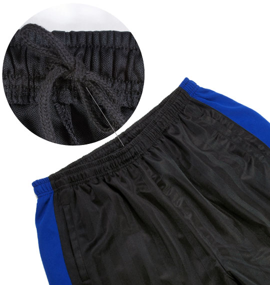 Mc.S.P ジャージ六分丈パンツ ブラック×ブルー