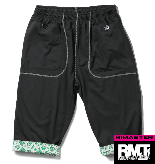 RIMASTER ロールアップクロップドパンツ ブラック