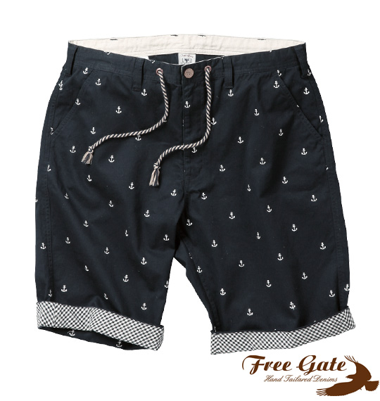 Free gate チノハーフパンツ ネイビー