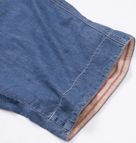OUTDOOR PRODUCTS デニムイージーハーフパンツ ブルー