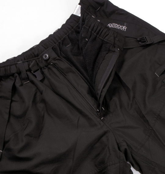 OUTDOOR PRODUCTS 裏フリースイージーカーゴパンツ ブラック