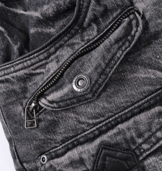 in the attic 六分丈ブッシュデニムパンツ ブラック