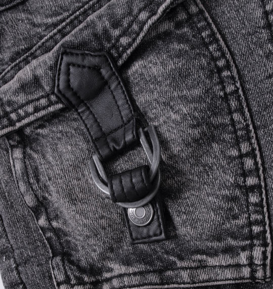 in the attic 六分丈ブッシュデニムパンツ ブラック