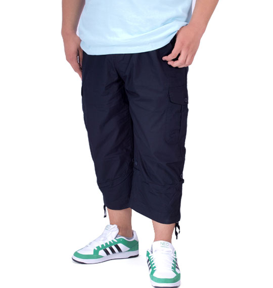 Mc.S.P ロールアップクロップドイージーカーゴパンツ ネイビー