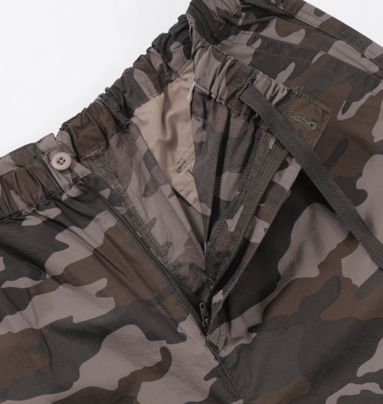 Mc.S.P ロールアップクロップドイージーカーゴパンツ カーキ系(迷彩柄)