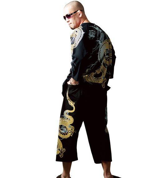 絡繰魂 龍神ステテコ ブラック