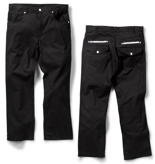 ROOT THREE チノストレッチパンツ ブラック