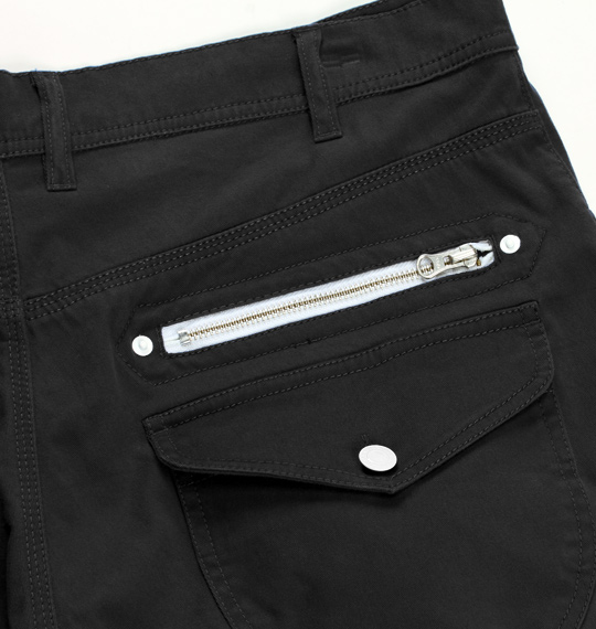 ROOT THREE チノストレッチパンツ ブラック