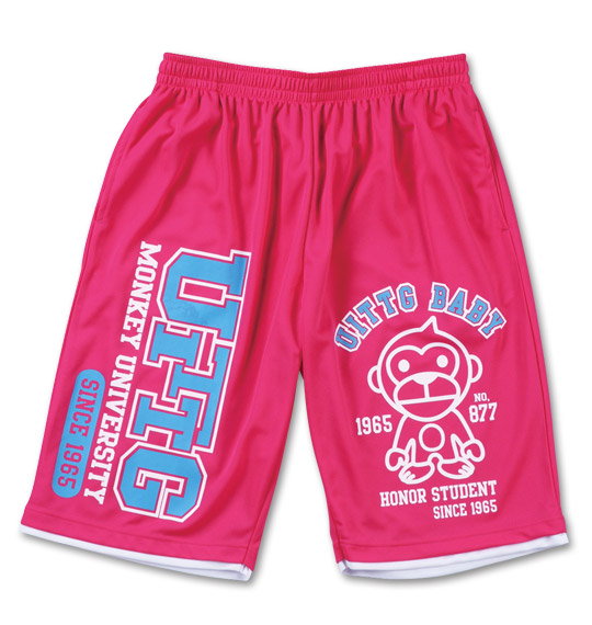 UITTG メッシュハーフパンツ ショッキングピンク