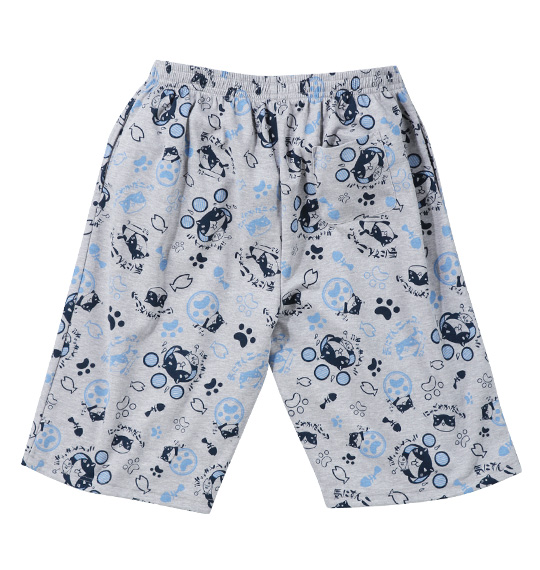 NECOBUCHI-SAN 総柄ハーフパンツ モクグレー