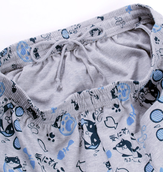 NECOBUCHI-SAN 総柄ハーフパンツ モクグレー