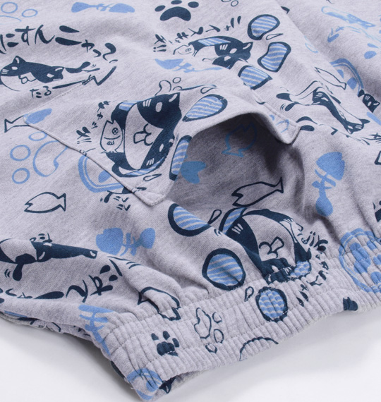 NECOBUCHI-SAN 総柄ハーフパンツ モクグレー