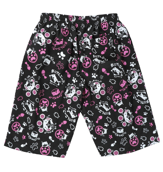 NECOBUCHI-SAN 総柄ハーフパンツ ブラック