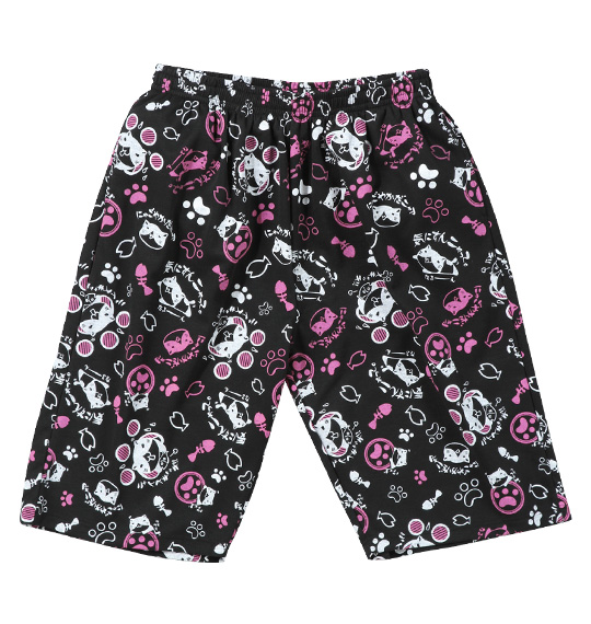 NECOBUCHI-SAN 総柄ハーフパンツ ブラック