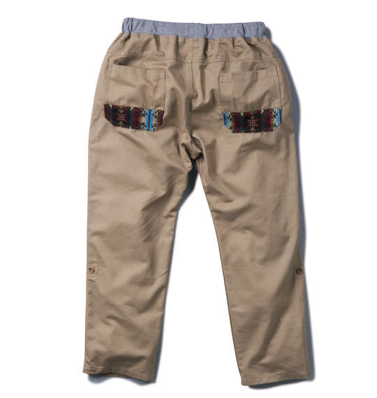 OUTDOOR PRODUCTS リブ付ロールアップイージーパンツ ベージュ