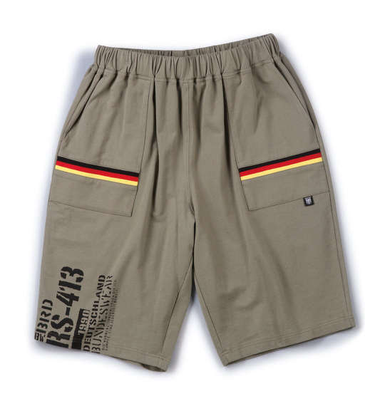 BUNDESWEAR ミニ裏毛ハーフパンツ カーキ
