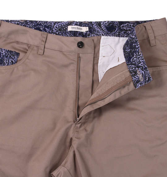 Timely Warning ペイズリー使いチノハーフパンツ ベージュ