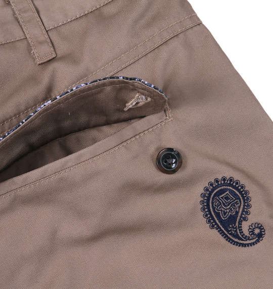 Timely Warning ペイズリー使いチノハーフパンツ ベージュ