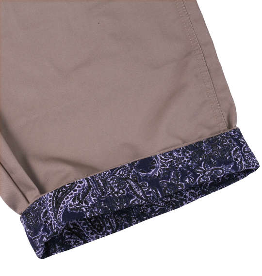 Timely Warning ペイズリー使いチノハーフパンツ ベージュ