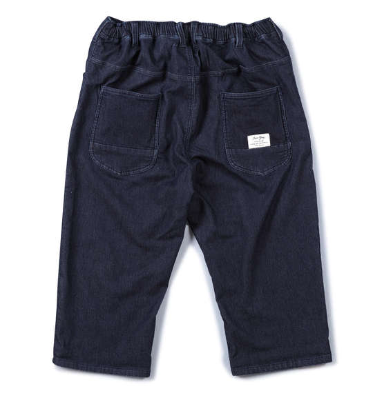 Free gate 裏毛ジャガードデニムクロップドパンツ ネイビー