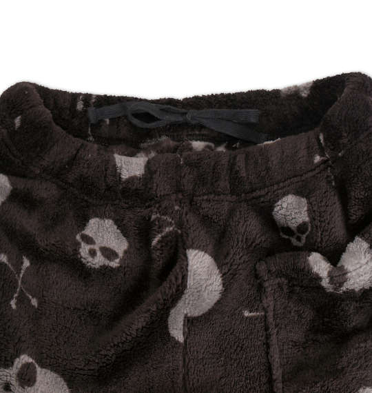 WILD LIFE 総柄ボアロングパンツ ブラック